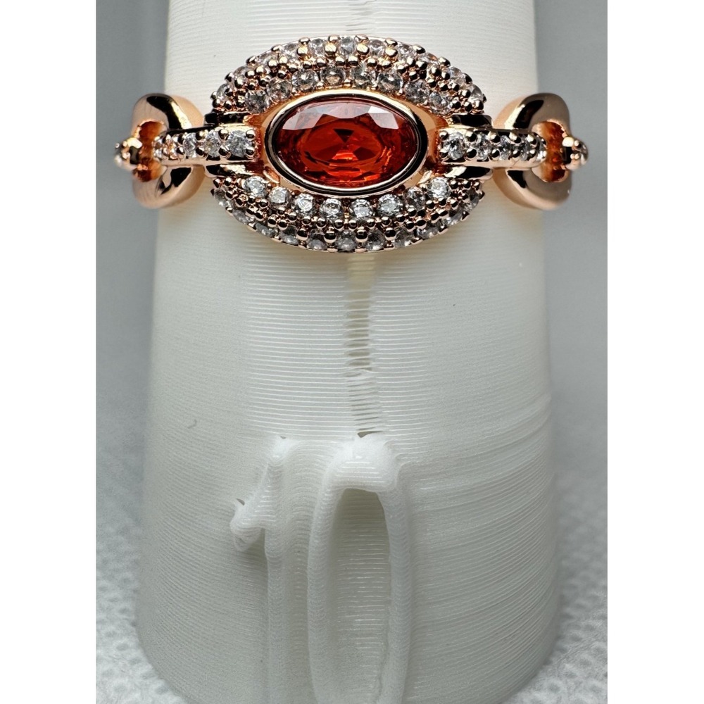Size 10 Bomb Party January Ring - RG57946 Pressed And Iced - Rose Gold Plated